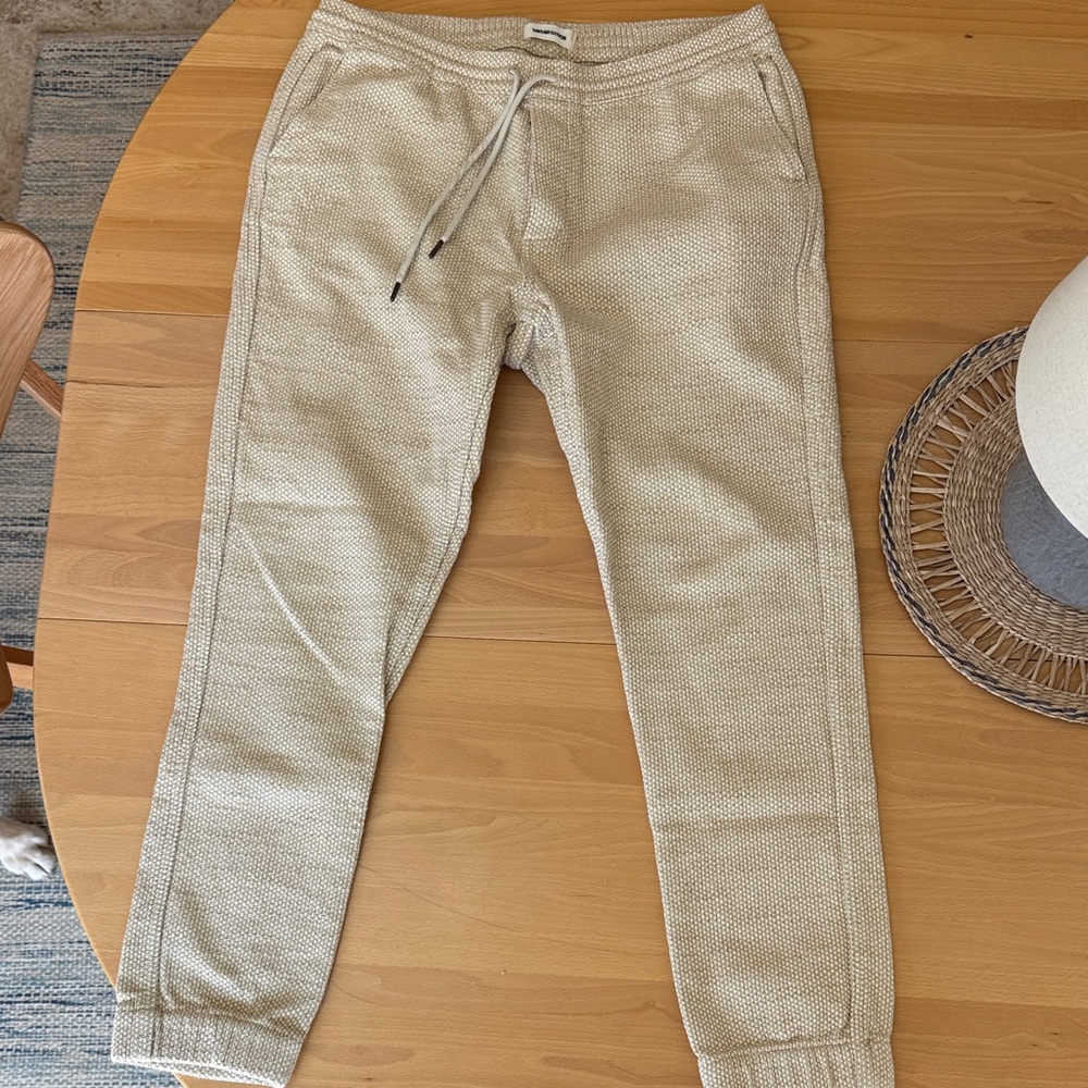 Taylor Stitch Apres Pant Large Natural Shashiko NWOT. Never worn. Washed Once